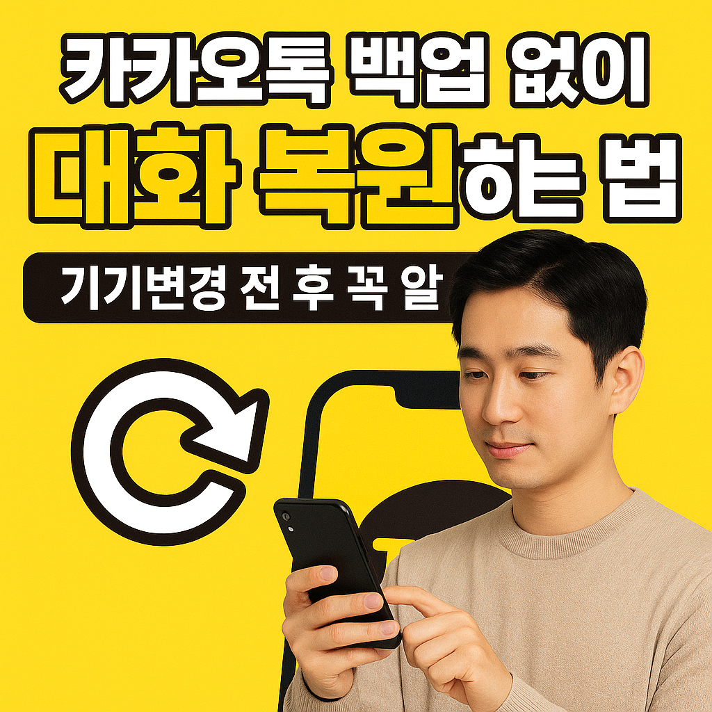 카카오톡 백업 없이 대화 복원 하는 법