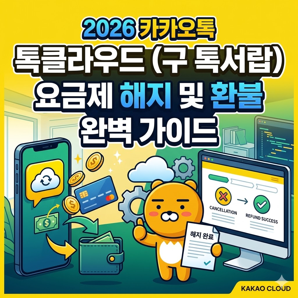 2026 카카오톡 톡클라우드 톡서랍 해지 및 일할 환불 방법 썸네일