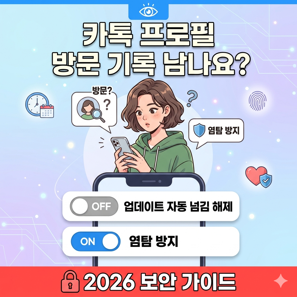 카톡 프로필 방문 기록 남나요? 업데이트 자동 넘김 해제 및 염탐 방지 (2026) 썸네일
