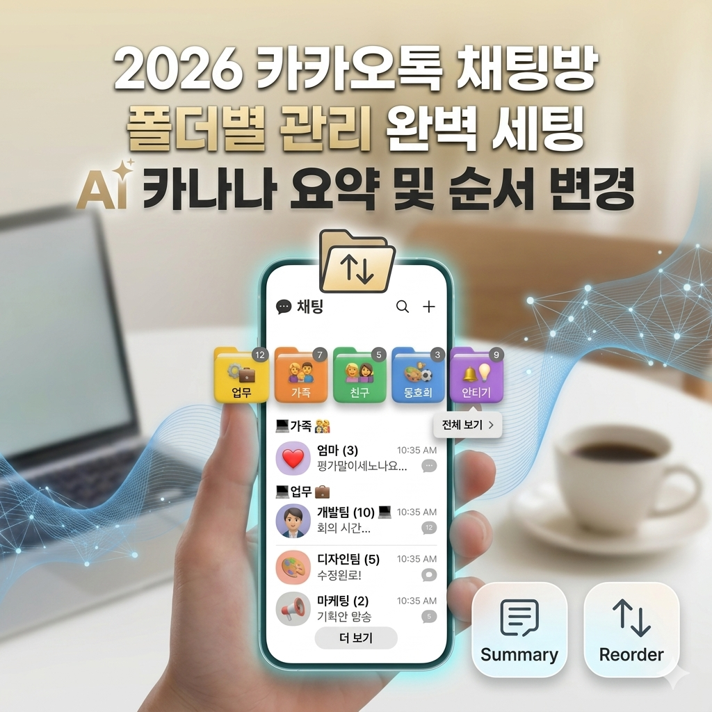 카카오톡 채팅방 폴더별로 관리하는 2026년 최신 설정 화면