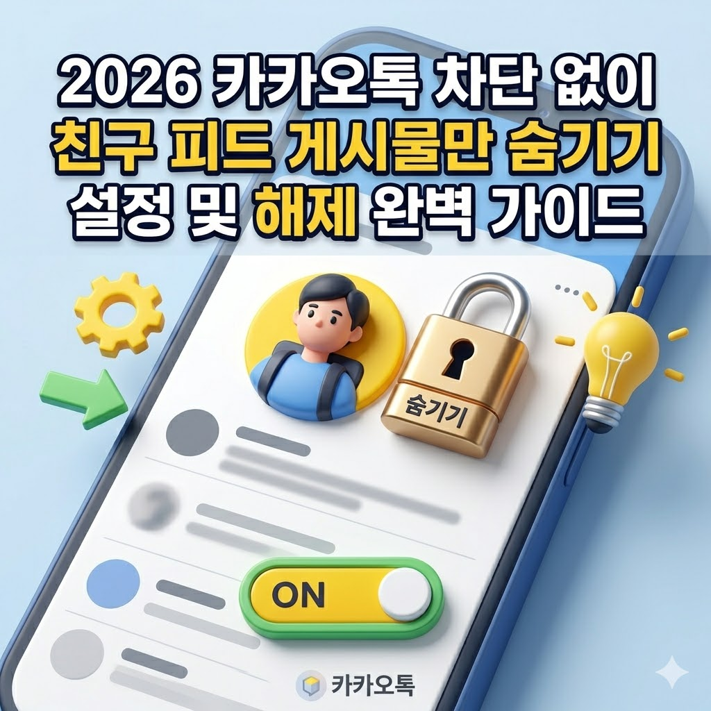 카카오톡 친구 피드 게시물 숨기기 기능 2026 최신 설정 방법