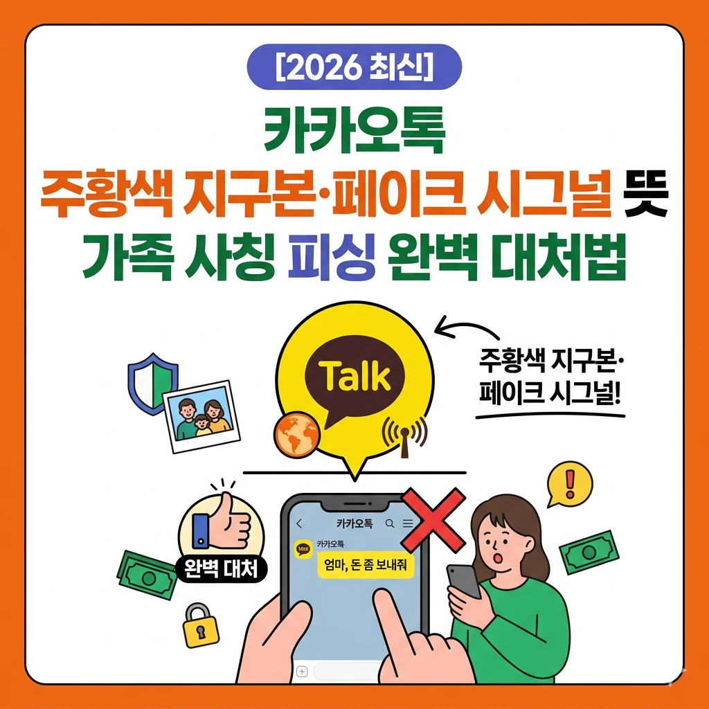 [2026 최신] 카카오톡 주황색 지구본·페이크 시그널 뜻과 가족 사칭 피싱 완벽 대처법 썸네일