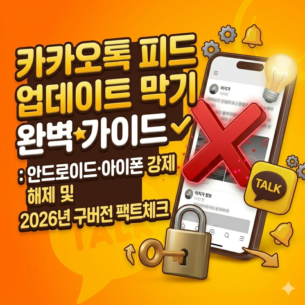 카카오톡 피드 업데이트 막기 및 강제 해제 방법 가이드