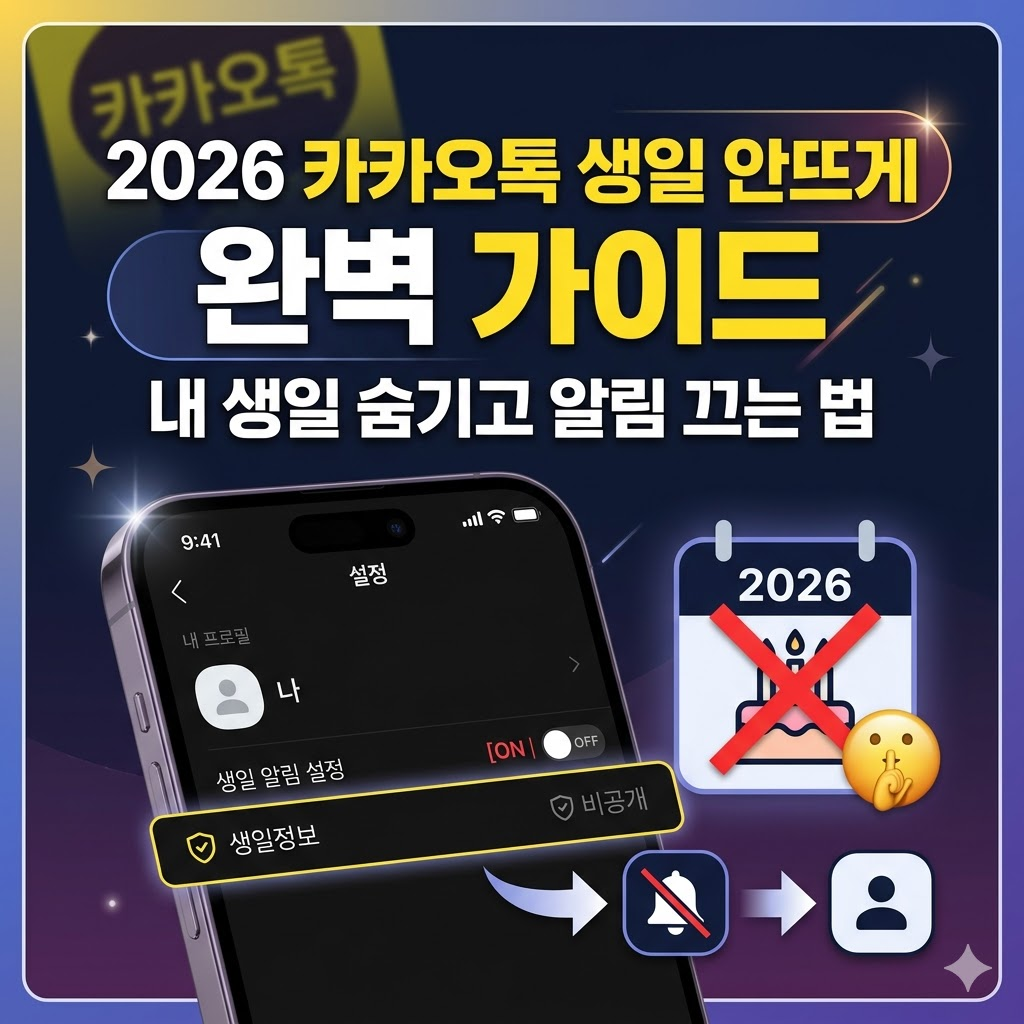 카카오톡 생인 안뜨게 내 생일 비공개 설정 썸네일
