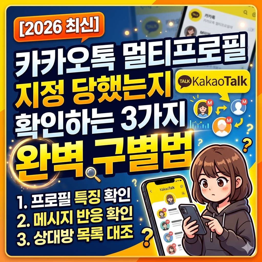 2026 최신] 카카오톡 멀티프로필 지정 당했는지 확인하는 3가지 완벽 구별법 썸네일
