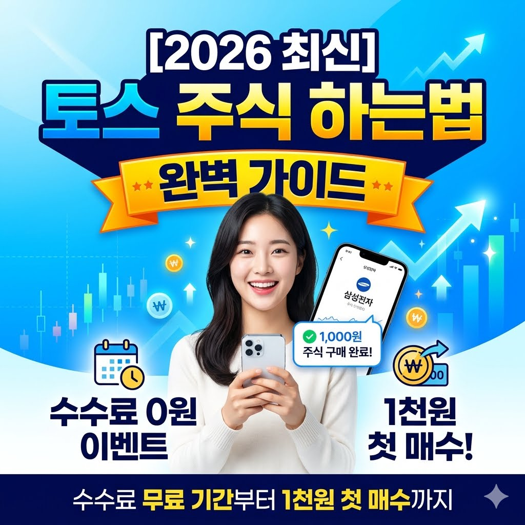 [2026 최신] 토스주식 하는법 완벽 가이드: 수수료 무료 기간부터 1천원 첫 매수까지 썸네일