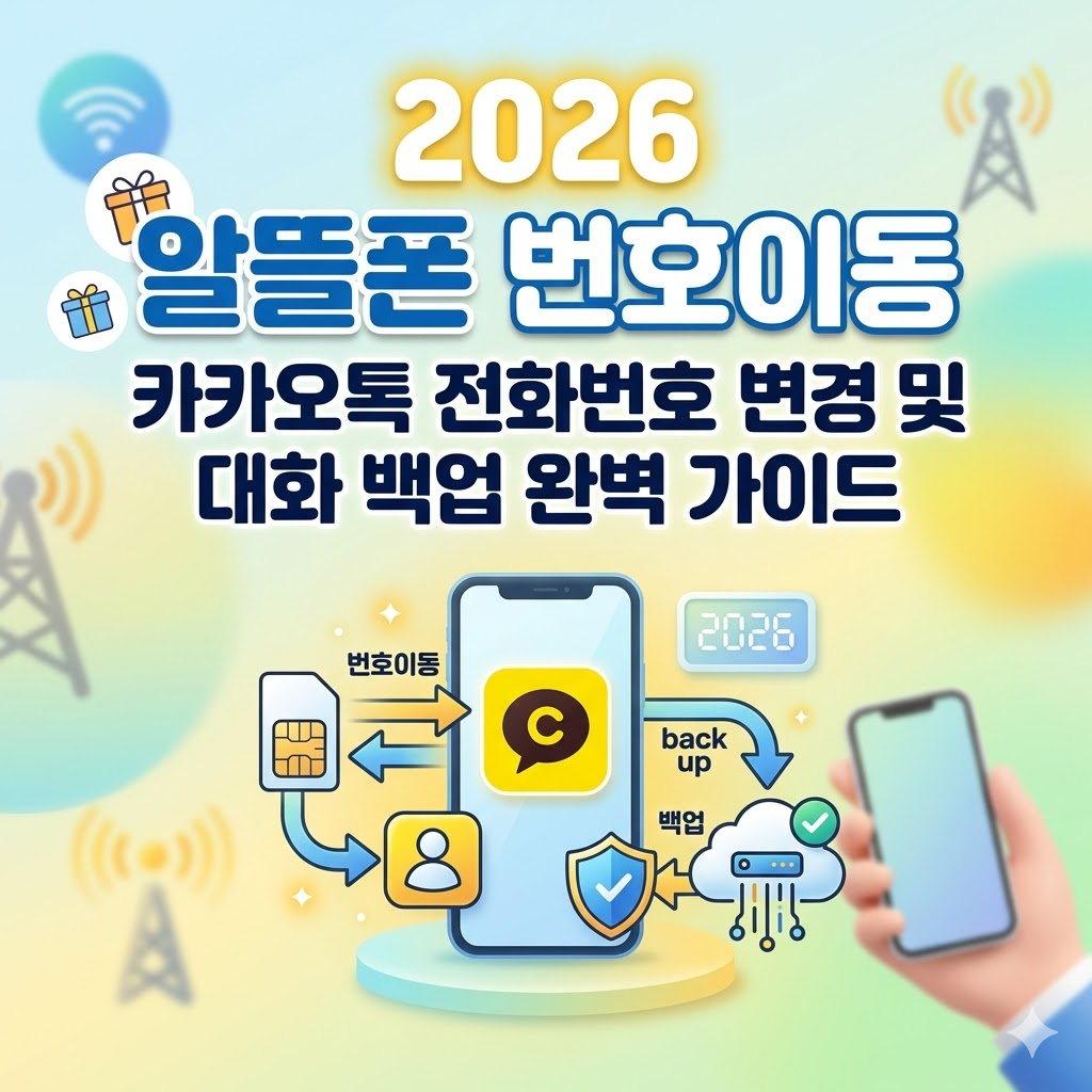 2026 알뜰폰 번호이동 카카오톡 전화번호 변경 및 대화 백업 완벽 가이드 썸네일