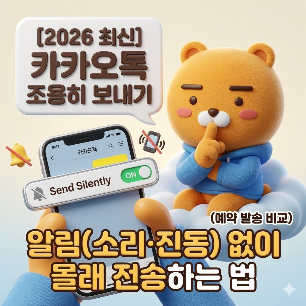 카카오톡 조용히 보내기 알림 없이 메시지 전송하는 설정법 썸네일