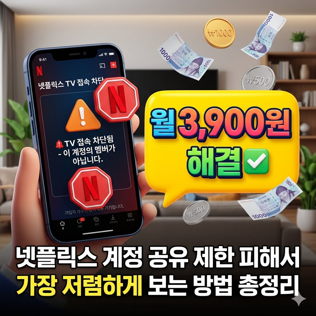 2026 넷플릭스 계정 공유 제한 피해서 저렴하게 보는 방법