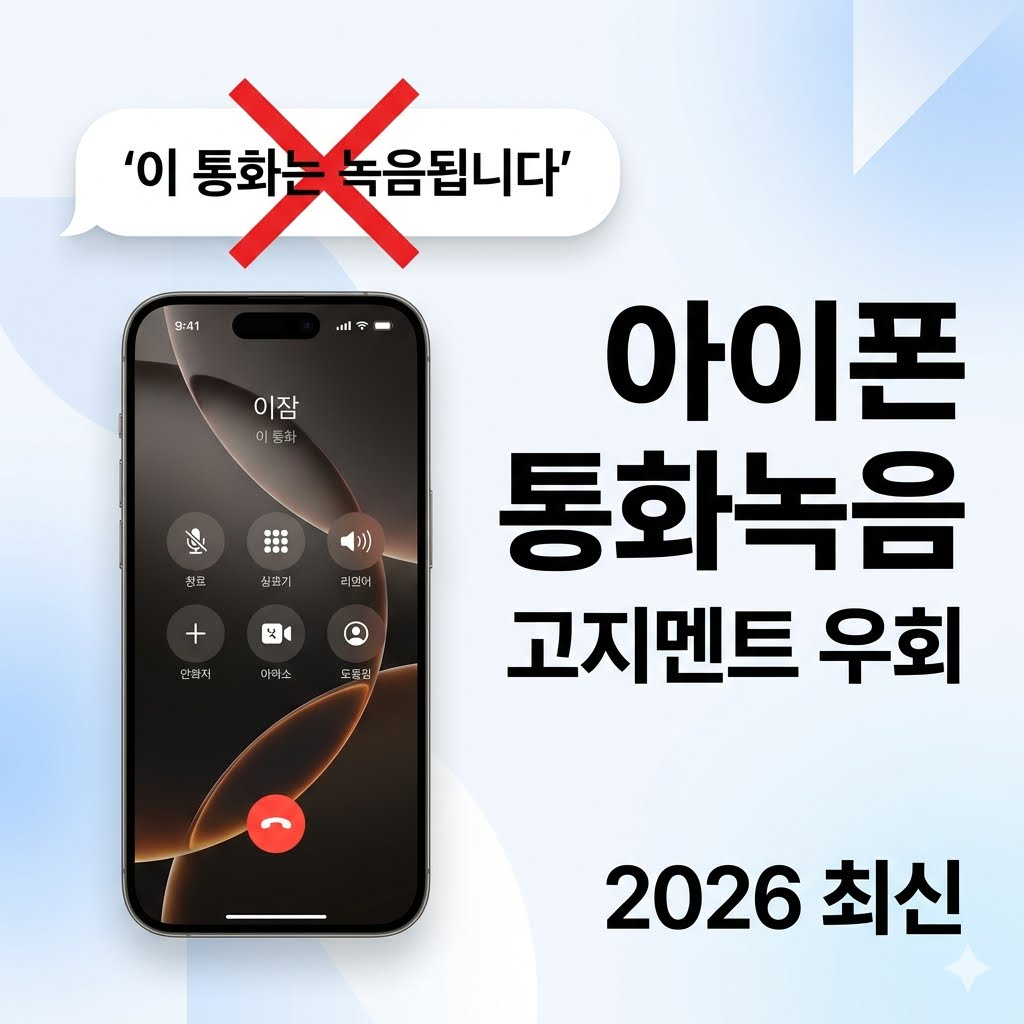 아이폰 통화녹음 고지 안내 멘트 우회 방법 및 AI 앱 추천 정리