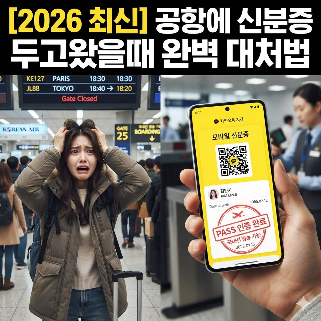 공항 신분증 없을때 카카오톡 지갑 모바일 신분증명서로 비행기 탑승하는 방법