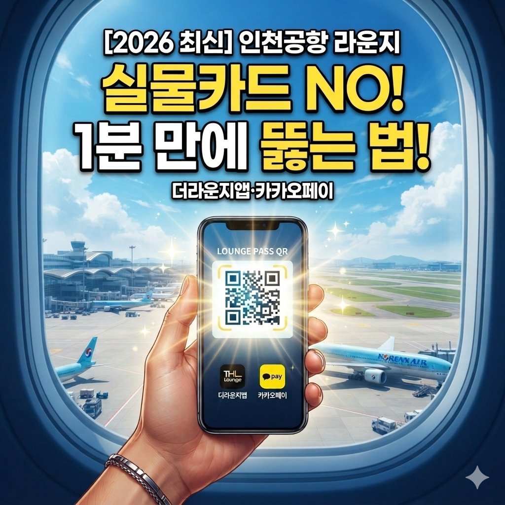 인천공항 라운지 실물카드 없을 때 스마트폰 1분 무료입장 방법 썸네일