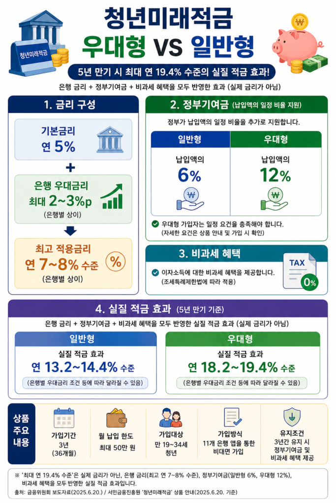 청년미래적금 연 19.4퍼센트 우대형 금리 혜택표