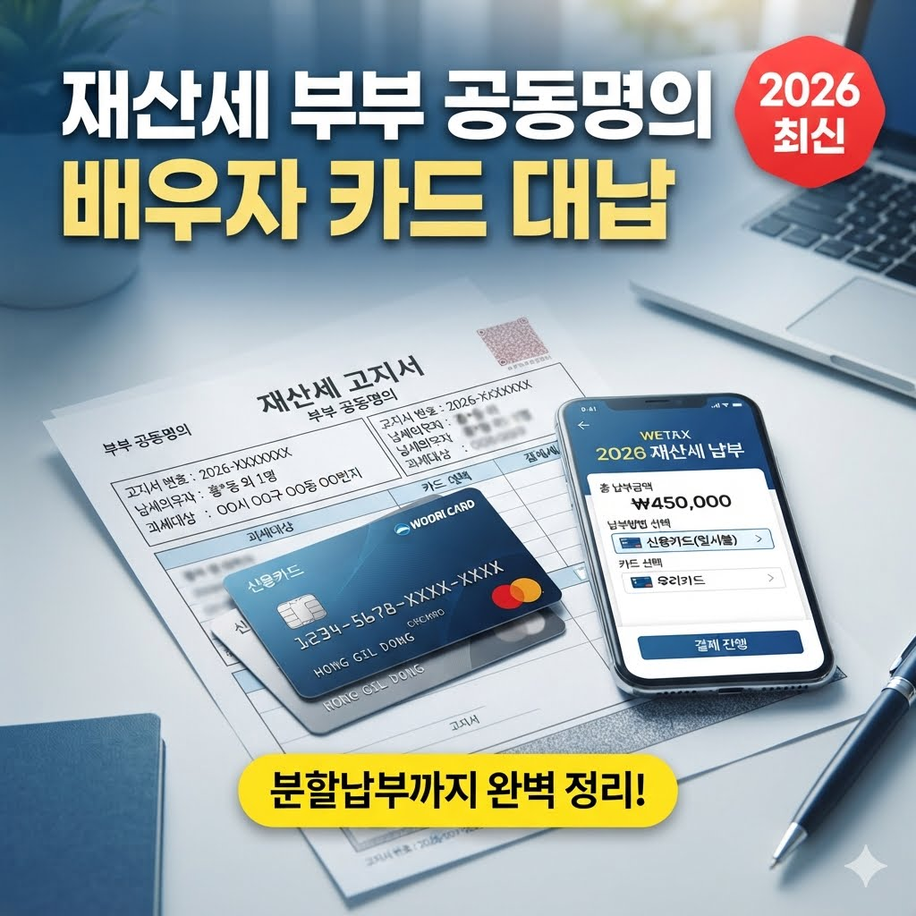 2026년 재산세 부부 공동명의 위택스 타인카드 대납 및 분할납부 완벽 해결 썸네일