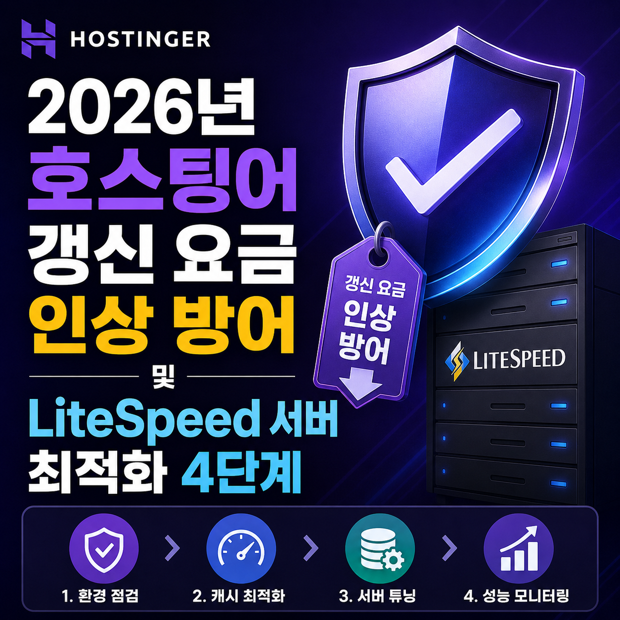 2026년 호스팅어(Hostinger) 갱신 요금 인상 방어 및 LiteSpeed 서버 최적화 4단계