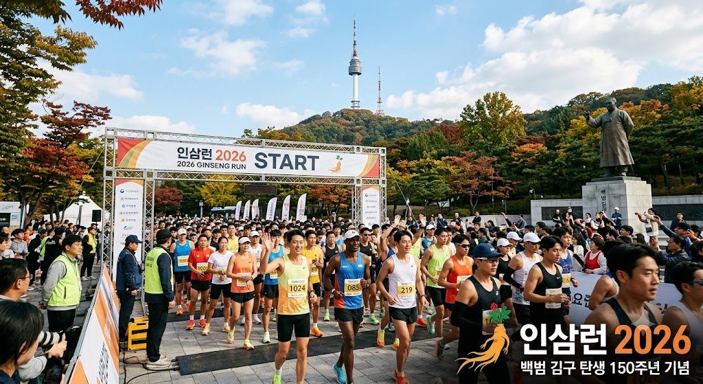 10월 5일 대체공휴일 남산 백범광장 인삼런 2026 마라톤 대회 참가 모집 안내
