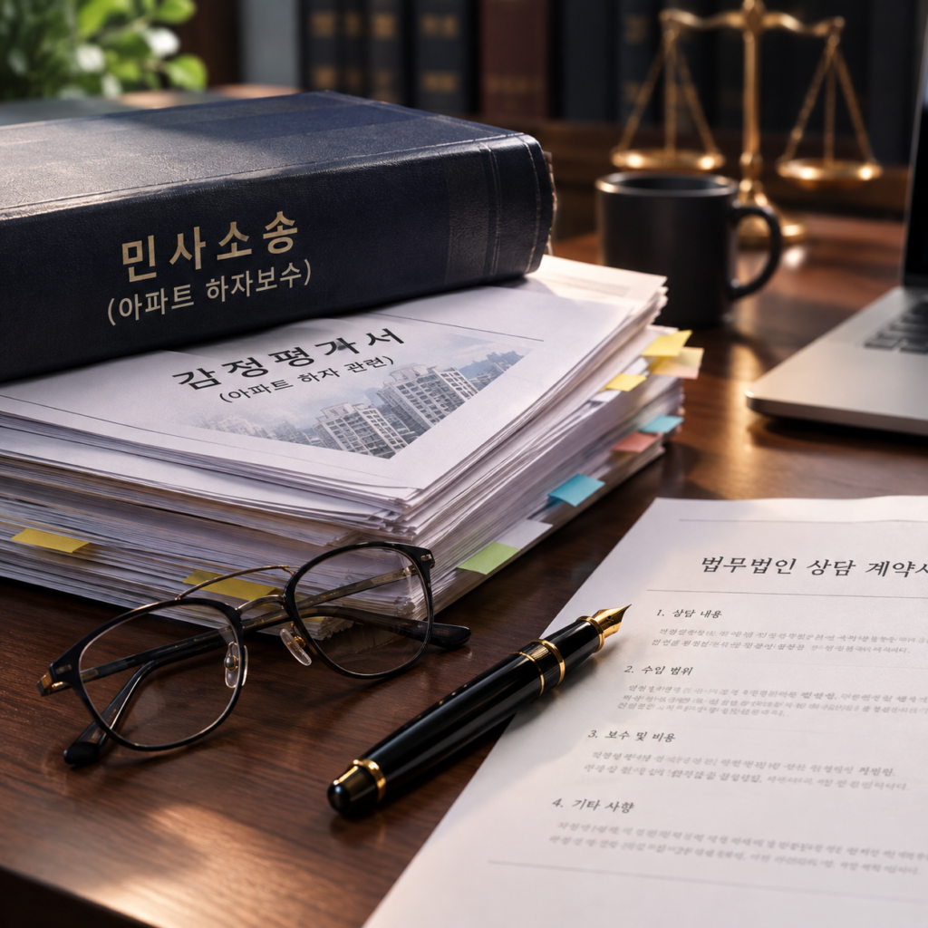 아파트 하자보수 소송 변호사 선임 및 법무법인 상담 서류 준비